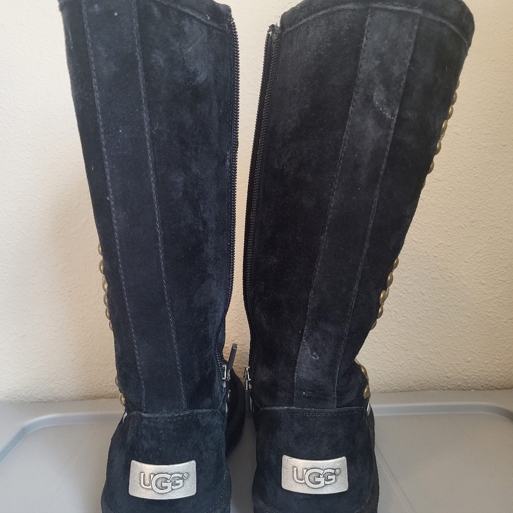 UGG Women's Avondale Black Boots with Gold and Silver Accents, Size Womens 7 - Picture 7 of 10